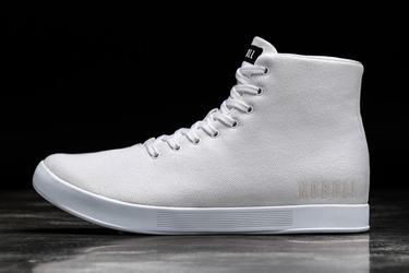 Nobull High-Top Canvas Women's Trainers White | Australia (RN5237)